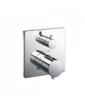 خلاط دش مخفي حركة واحدة مربع مع مفتاح تحكم في درجة حرارة الماء - مع قاعدة تثبيت TBN01001 - صناعة صيني # TOTO - TBV02403B